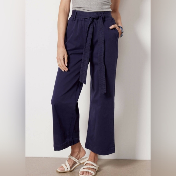 Michael Stars Pants - Michael Stars Kenya Wide Leg High Rise Navy Blue Pants